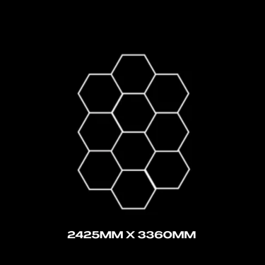 10pc Hexagon Grid - Standard - 2425mm x 3360mm 1