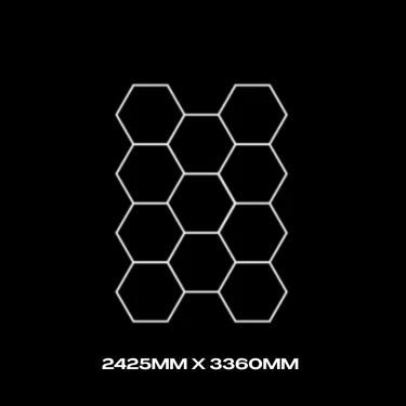 11pc Hexagon Grid - Standard 3360mm x 2425mm 1