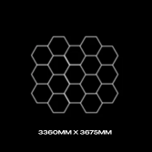 17pc Hexagon Grid - Standard 3880mm x 3360mm 1