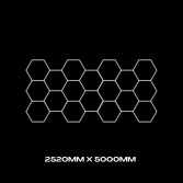 18pc Hexagon Grid - Standard 5335mm x 2520mm 1