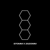 3pc Hexagon Grid