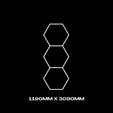 3pc Hexagon Grid