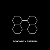5pc Hexagon LED Grid