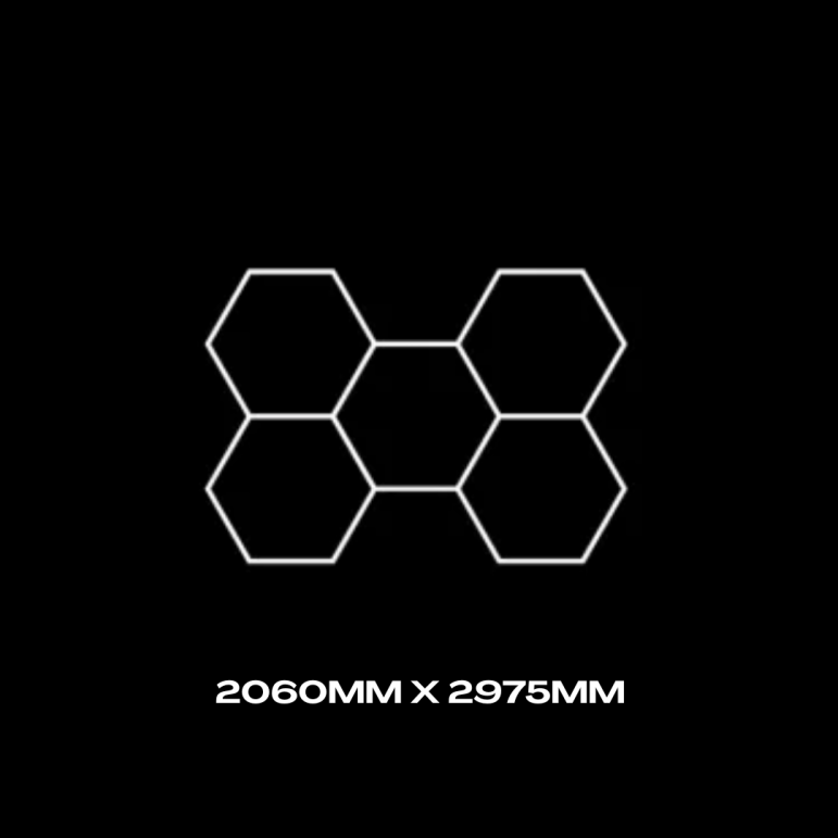 5pc Hexagon LED Grid