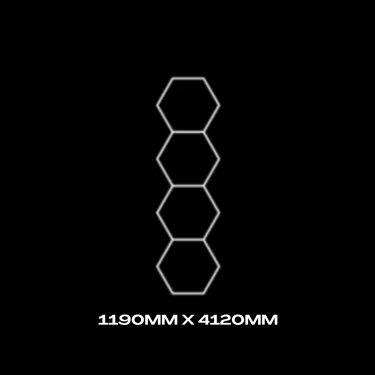 4pc Hexagon LED Grid