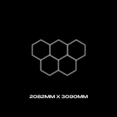 5pc Hexagon Grid LED