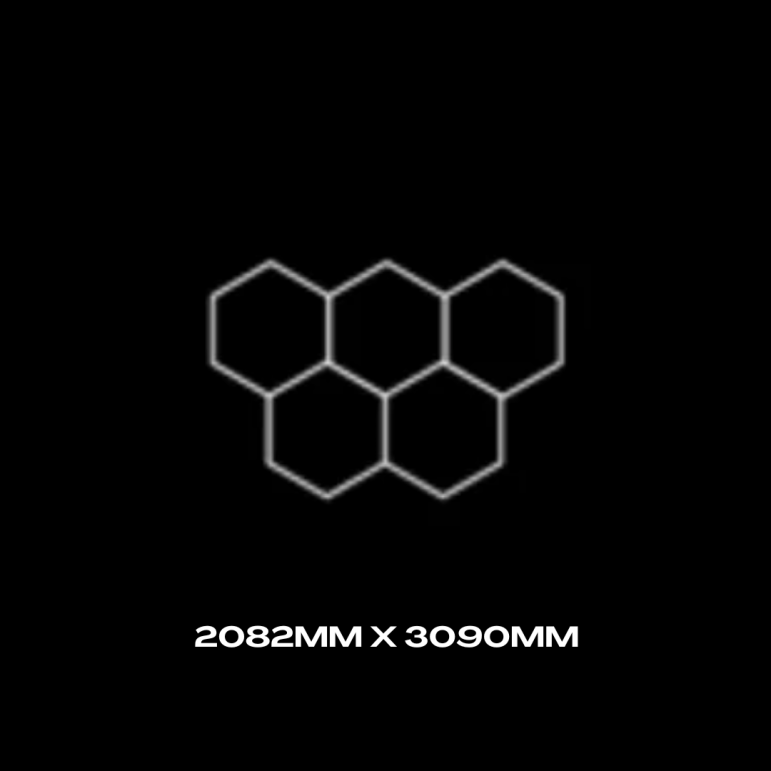 5pc Hexagon Grid LED
