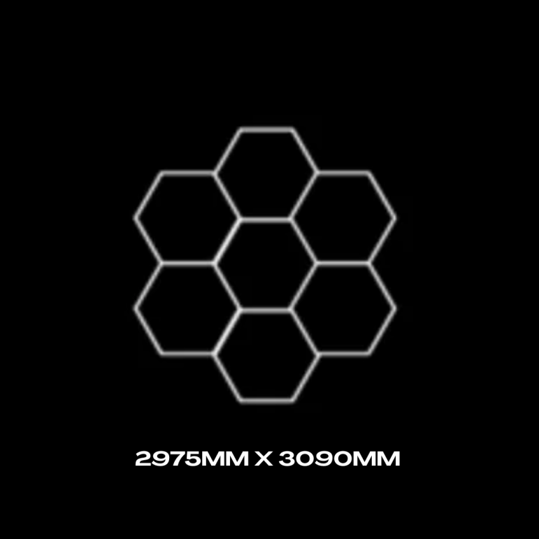 7pc Hexagon Grid LED