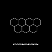 7pc Hexagon Light Grid