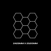 8pc Hexagon LED Lighting Grid