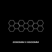 11pc Hexagon Grid Design 2 - Large 2060mm x 6545mm 1