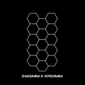 15pc Hexagon Grid LED