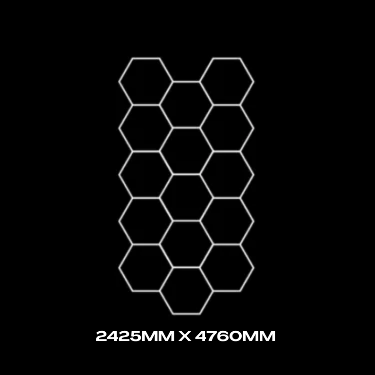 15pc Hexagon Grid LED