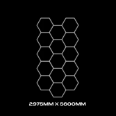 15pc Hexagon Lighting Grid
