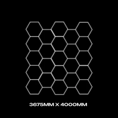 23pc Hexagon LED Light Grid