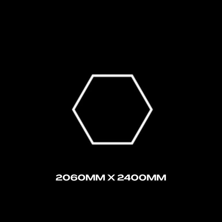 1pc Hexagon Grid LED