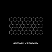 43pc Hexagon LED Lighting Grid
