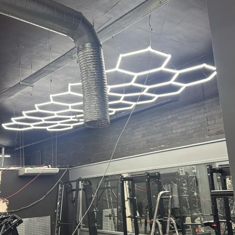 63pc Hexagon LED Lighting Grid 6